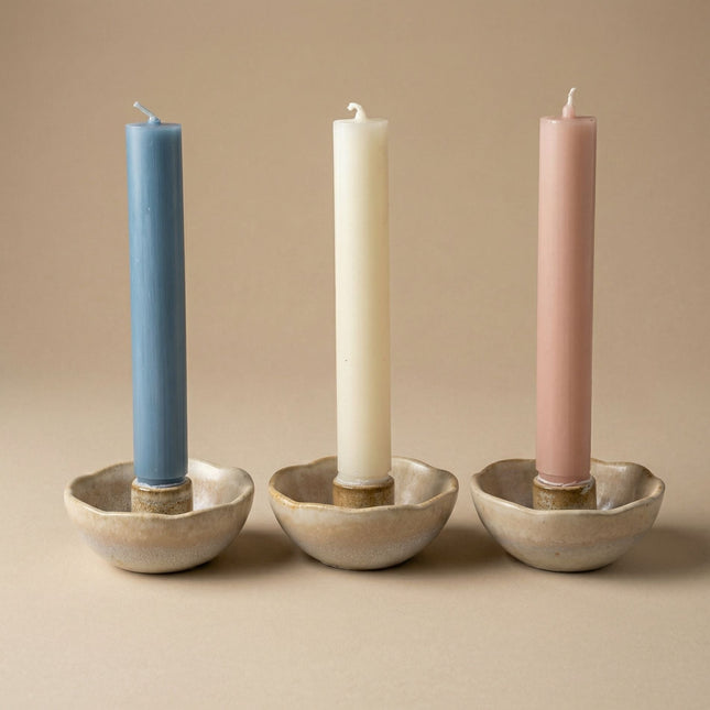 Pastel Harmony - Candle set of 3 - ↑ 18,5 cm