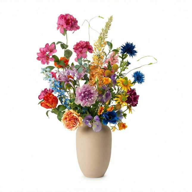 Artificial Flower Bouquet - Summer Garden Deluxe - Real Touch - 19 Stems - ↑ 100 cm