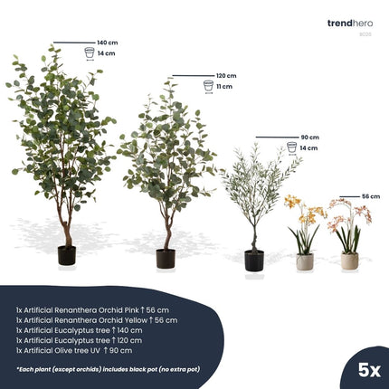 Ibiza set - 5 pcs - Artificial Plants - Bundle set