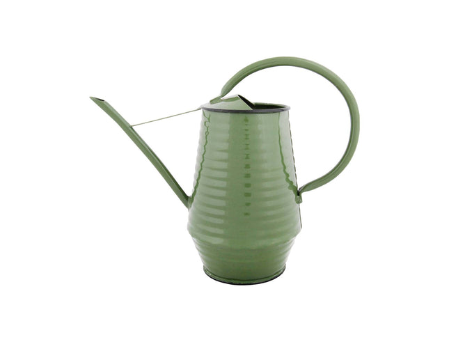 Flower watering can - Zinc - 1 liter - Green - Gray - White