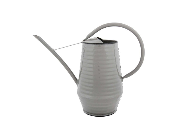 Flower watering can - Zinc - 1 liter - Green - Gray - White