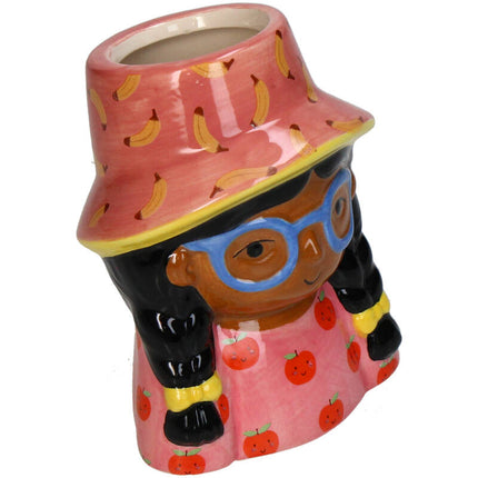Multicolored Dolomite Plant Pot