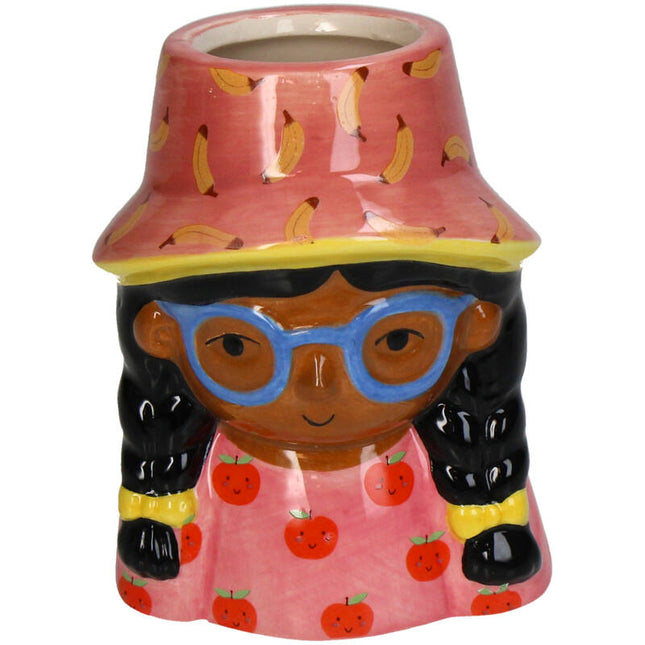 Multicolored Dolomite Plant Pot