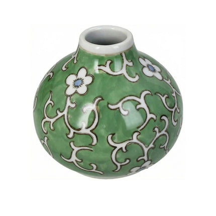 Green Porcelain Vase Ø11,5 ↑10,5 cm