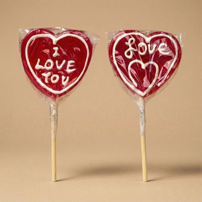 Love Pop - Heart-Shaped Lollipop with message - Strawberry