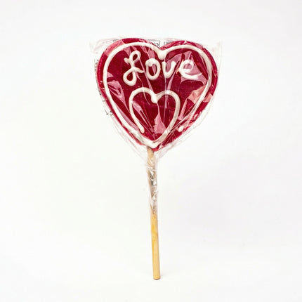 Love Pop - Heart-Shaped Lollipop with message - Strawberry