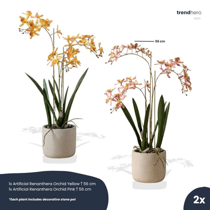 Renanthera orchid mix - 2pcs - Artificial Plants - Bundle set