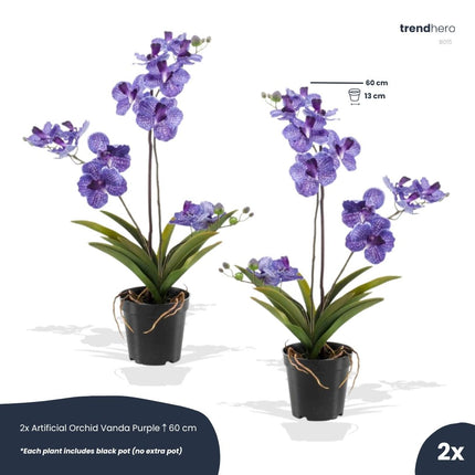 Orchid Vanda purple 2 pcs - Artificial Plants - Bundle set