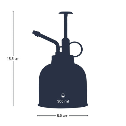 Plant mister - Waterer - Stainless Steel Gardening Sprinkler - Matte Black - ↑ 15.5 cm