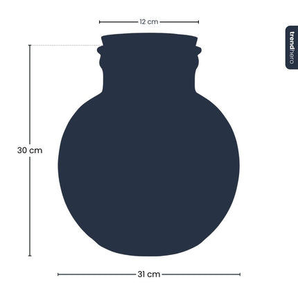 Bottle ‘Bolder Bob’ - Recycled Glass Ø 30 cm ↑ 31 cm