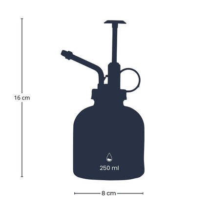 Plant mister - Waterer - Glass Gardening Sprinkler - Clear Glass - ↑ 16 cm