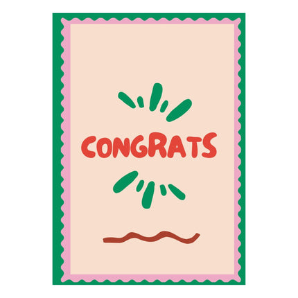 "Congrats" Greeting Card - A6 Folded - Add custom message