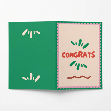 "Congrats" Greeting Card - A6 Folded - Add custom message