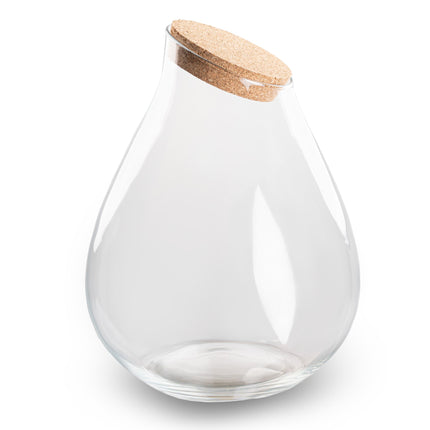 Terrarium bottle 'Drop XXL' with cork - Closed terrarium Ø 34 cm ↑ 43 cm