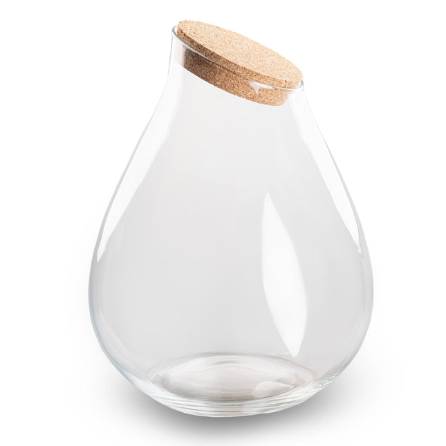Terrarium bottle 'Drop XXL' with cork - Closed terrarium Ø 34 cm ↑ 43 cm