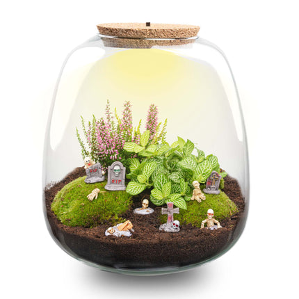 Halloween Terrarium Emma - Haunted Cemetery edition - Ø 23cm ↑ 25cm