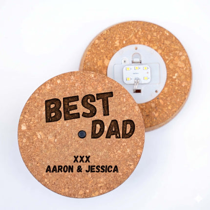Custom text engraving on cork