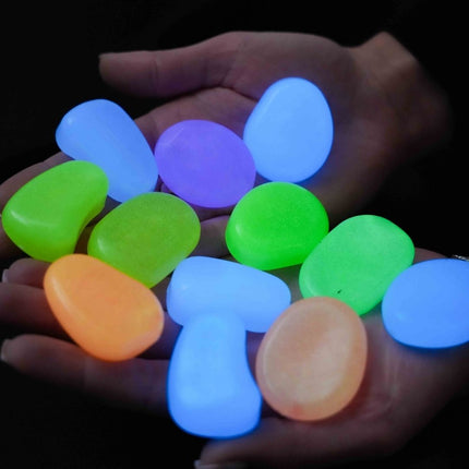 Glow Stones Medium - 32 Mix pcs - Glow in the dark - Terrarium decoration - Aquarium decoration - Multicolor - 12 -200 pcs - 3-5 cm