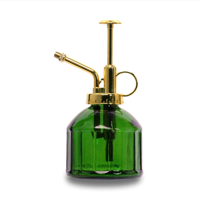 Plant mister - Waterer - Glass Gardening Sprinkler - Green Glass - ↑ 16 cm