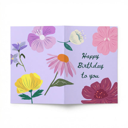 "Happy Birthday" Greeting Card - A6 Folded - Add custom message