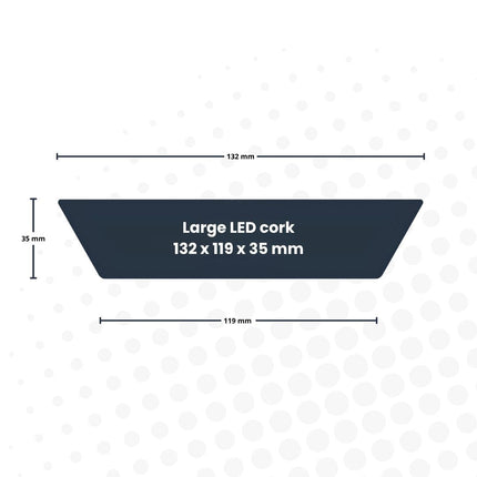 Cork with led Large - Terrarium cork with light - Customizable - 13.2 x 11.9 x 3.5 cm