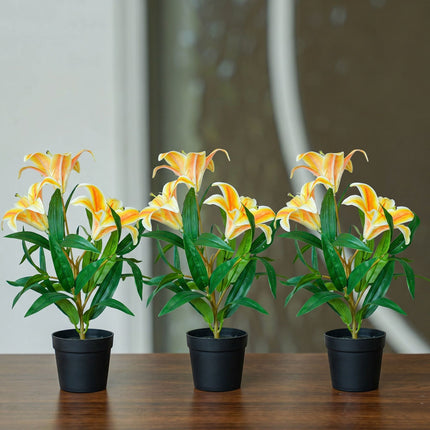 Lily yellow/orange 3 pcs - Artificial Plants - Bundle set