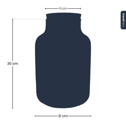 Bottle 'Milky' - Recycled Glass Ø 21,5 cm ↑ 30 cm