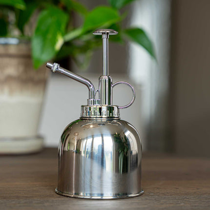 Plant mister - Waterer - Stainless Steel Gardening Sprinkler - Silver - ↑ 15.5 cm