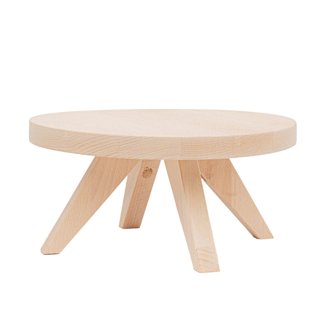 Tibbe - Wooden plant or terrarium stand - Set of 2 - Plant tables - 12 & 17 cm