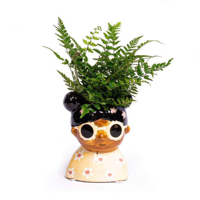 Mini Flower Pot Multi Color – Mini Jessica - ↑ 10.5 cm - Face Head