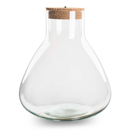 Terrarium bottle 'Sam XL' - Incl. LED cork - Closed terrarium Ø 30 cm ↑ 32 cm