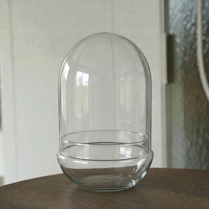 Terrarium bottle ‘Egg XL’ – Two-part glass dome – Closed terrarium Ø 17.5 cm ↑ 30 cm