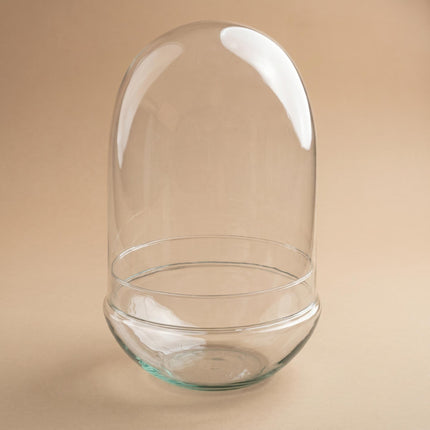 Terrarium bottle ‘Egg XL’ – Two-part glass dome – Closed terrarium Ø 17.5 cm ↑ 30 cm