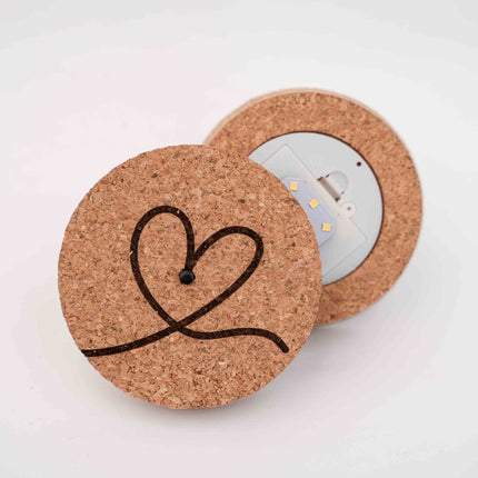 Engraved LED cork lid - 'LOVE MOM'